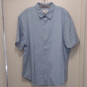 Fundamental Coast Blue Button Down Shirt (J421)